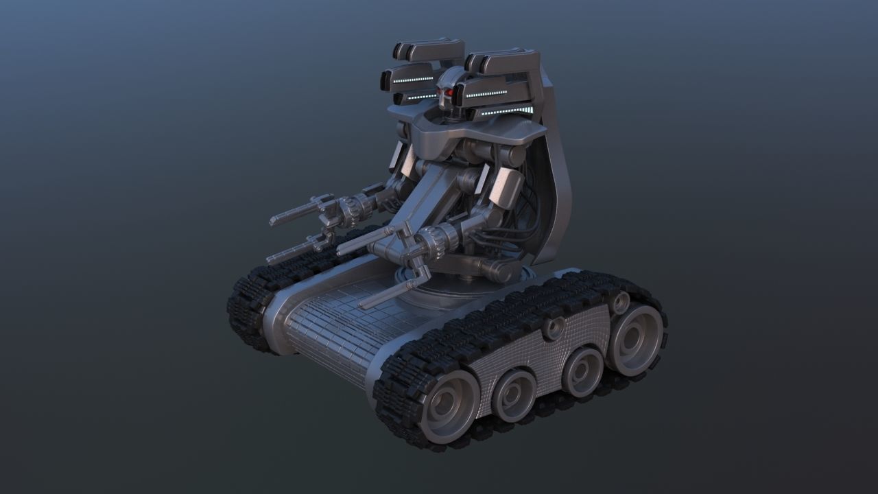 Track Drive Battle Robot 3D model_20