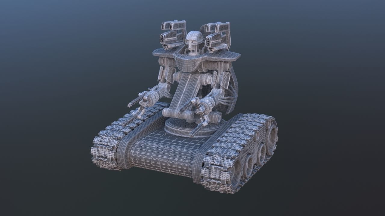 Track Drive Battle Robot 3D model_31