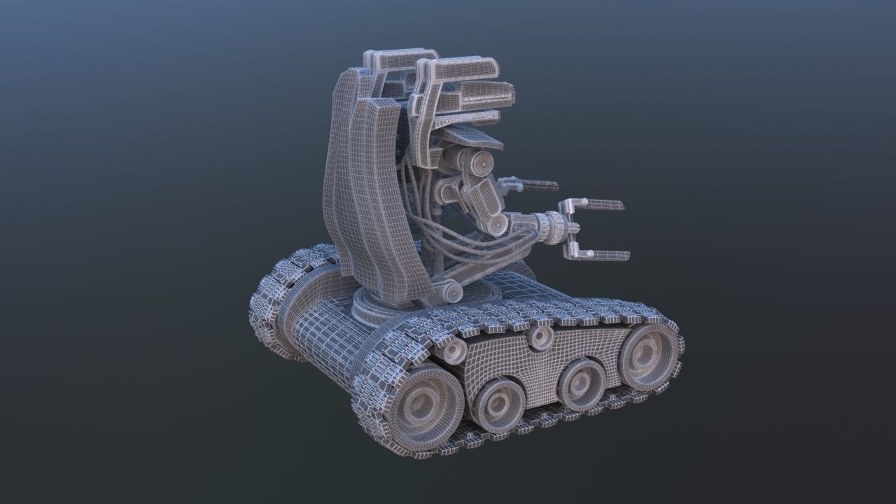 Track Drive Battle Robot 3D model_26
