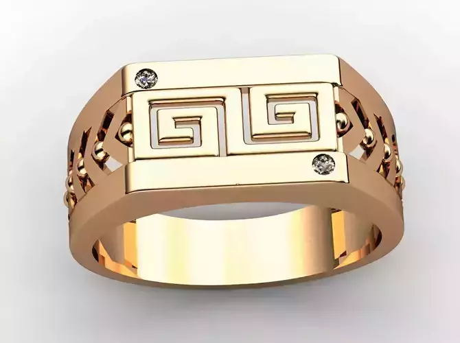 Mens Ring 3dm stl renders details 