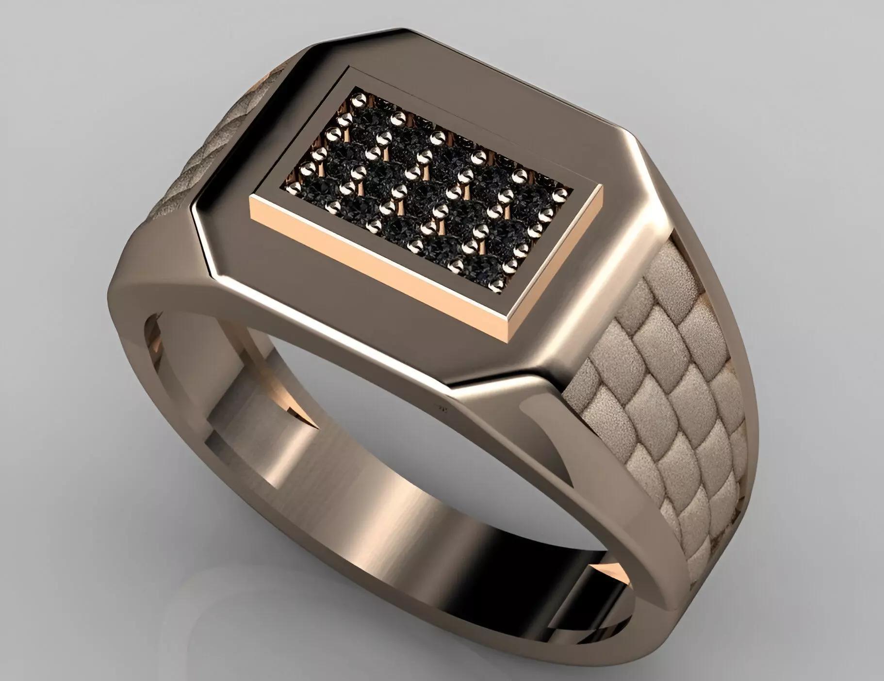 Mens Ring 3dm stl renders details 3D print model_0