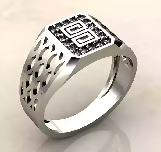 Mens Ring 3dm stl renders details 