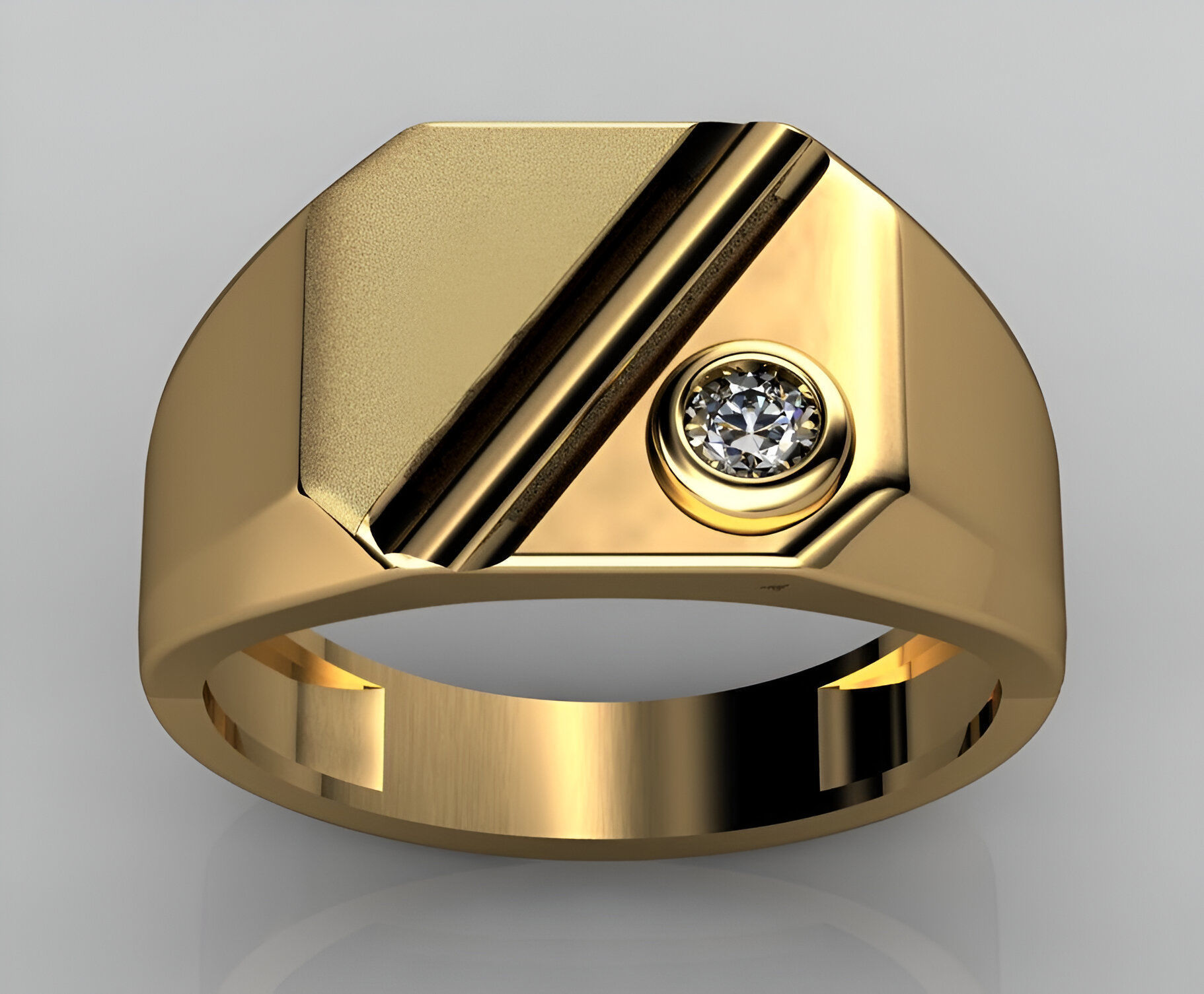 Mens Ring 3dm stl renders details  3D print model_1