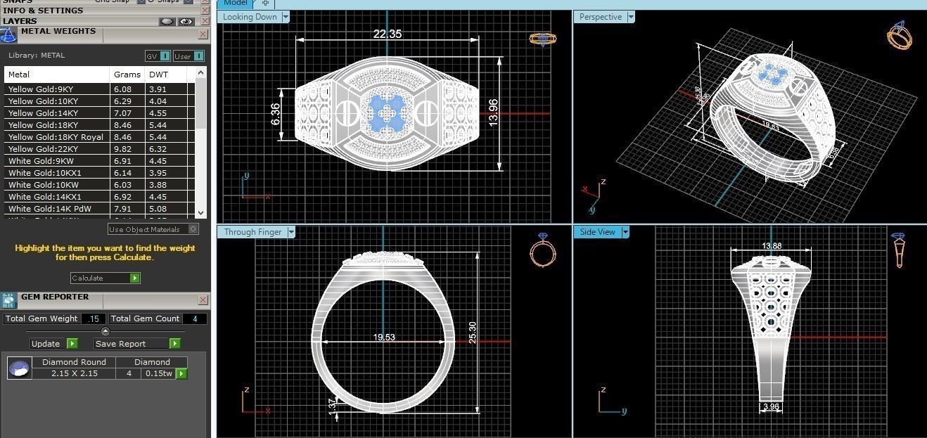 Mens Ring 3dm stl renders details  3D print model_3