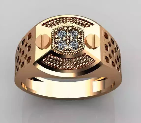 Mens Ring 3dm stl renders details 