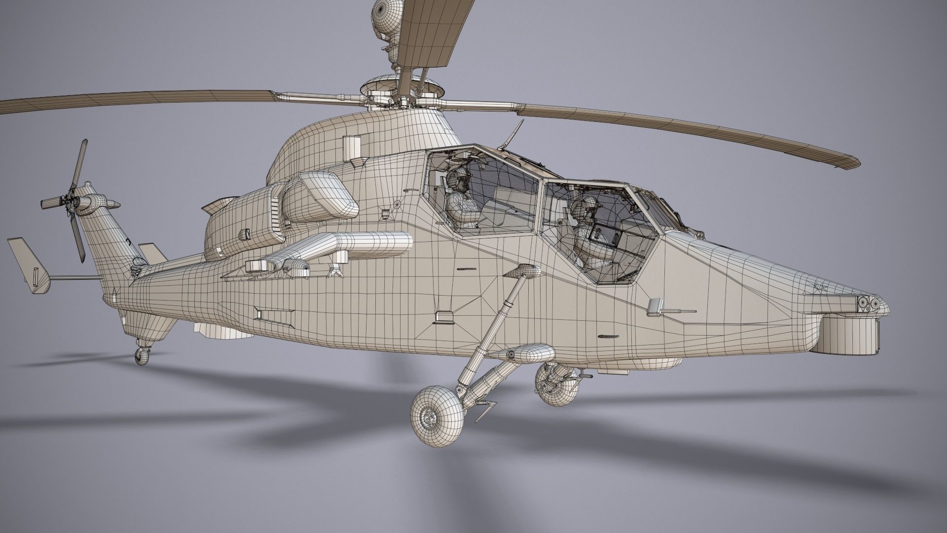  EC-665 Tiger HAC Germany Basic Animation Low-poly 3D model_37