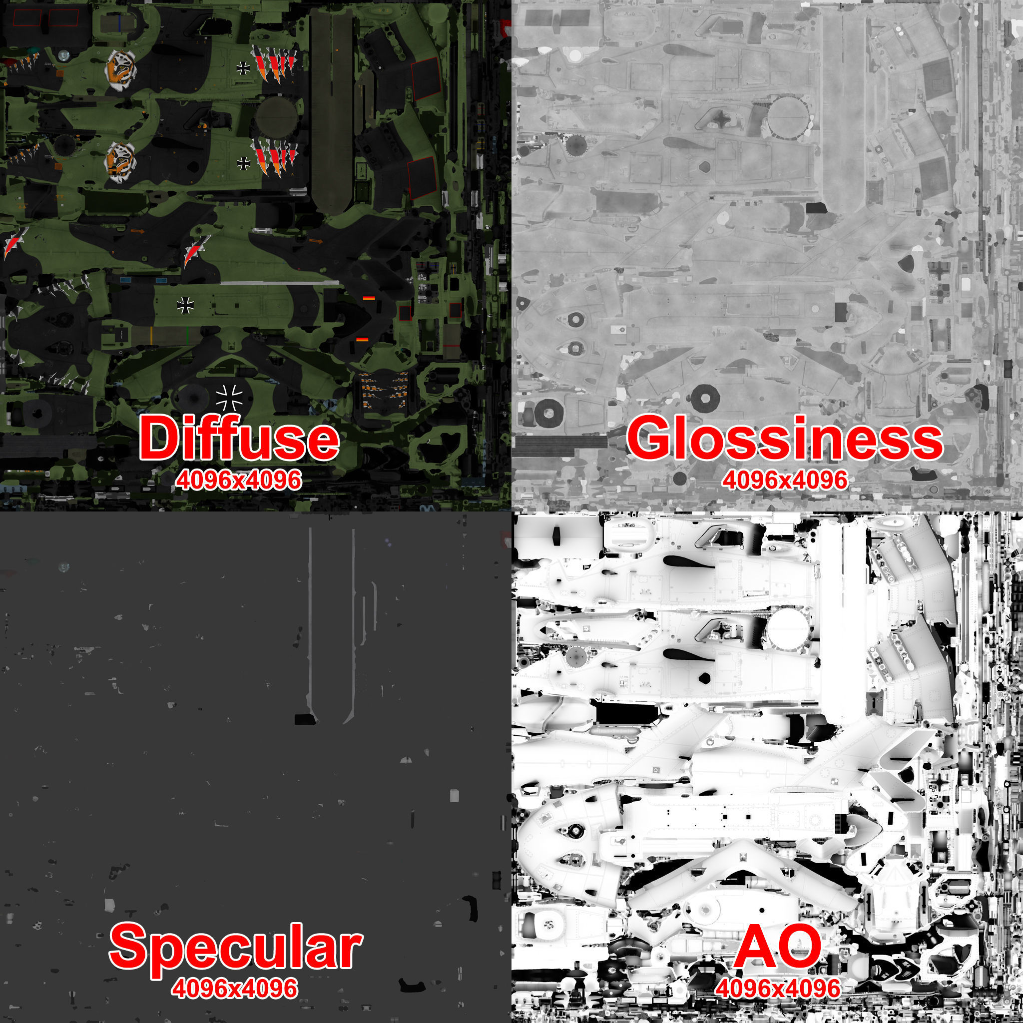  EC-665 Tiger HAC Germany Basic Animation Low-poly 3D model_60