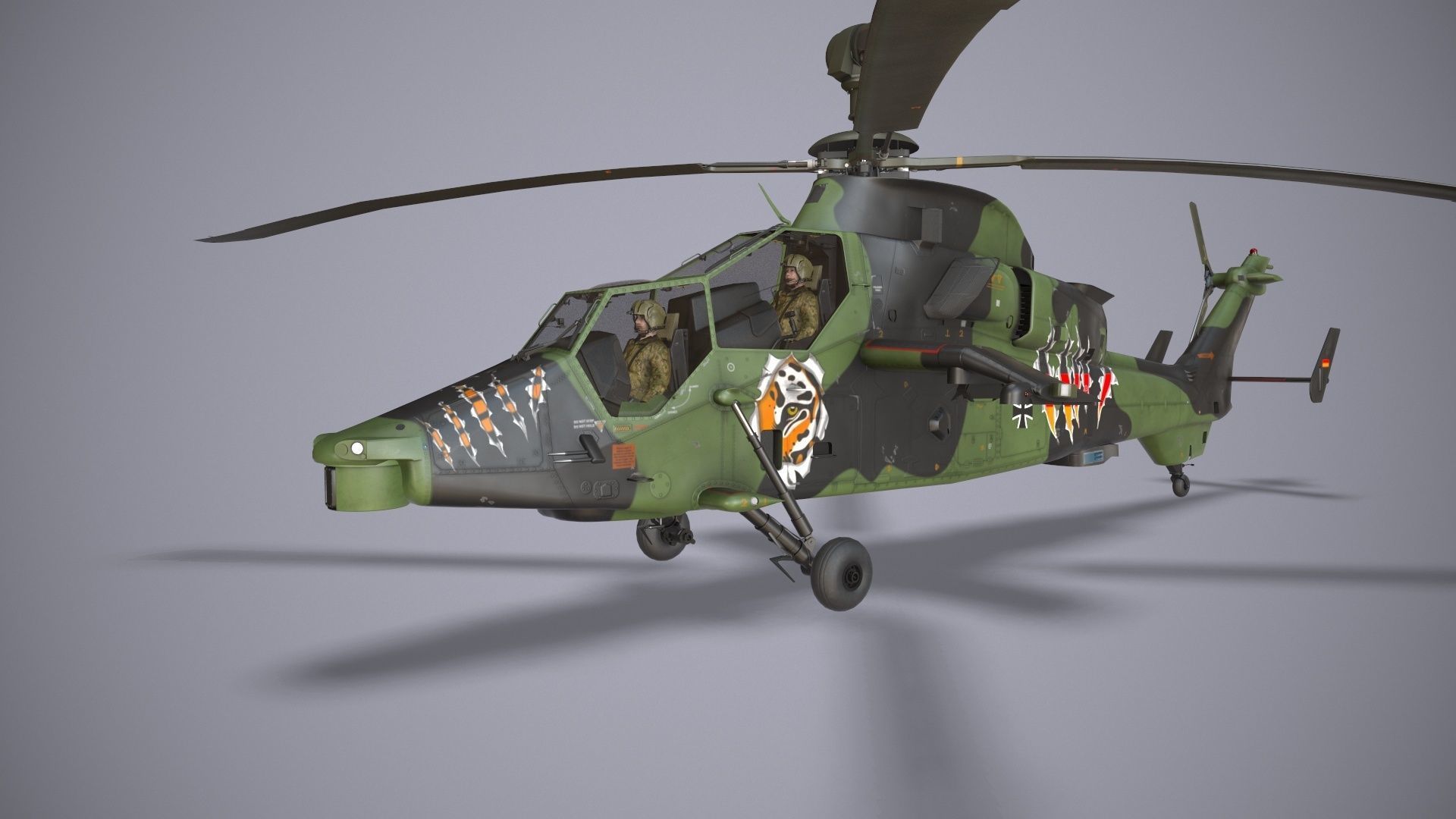  EC-665 Tiger HAC Germany Basic Animation Low-poly 3D model_3
