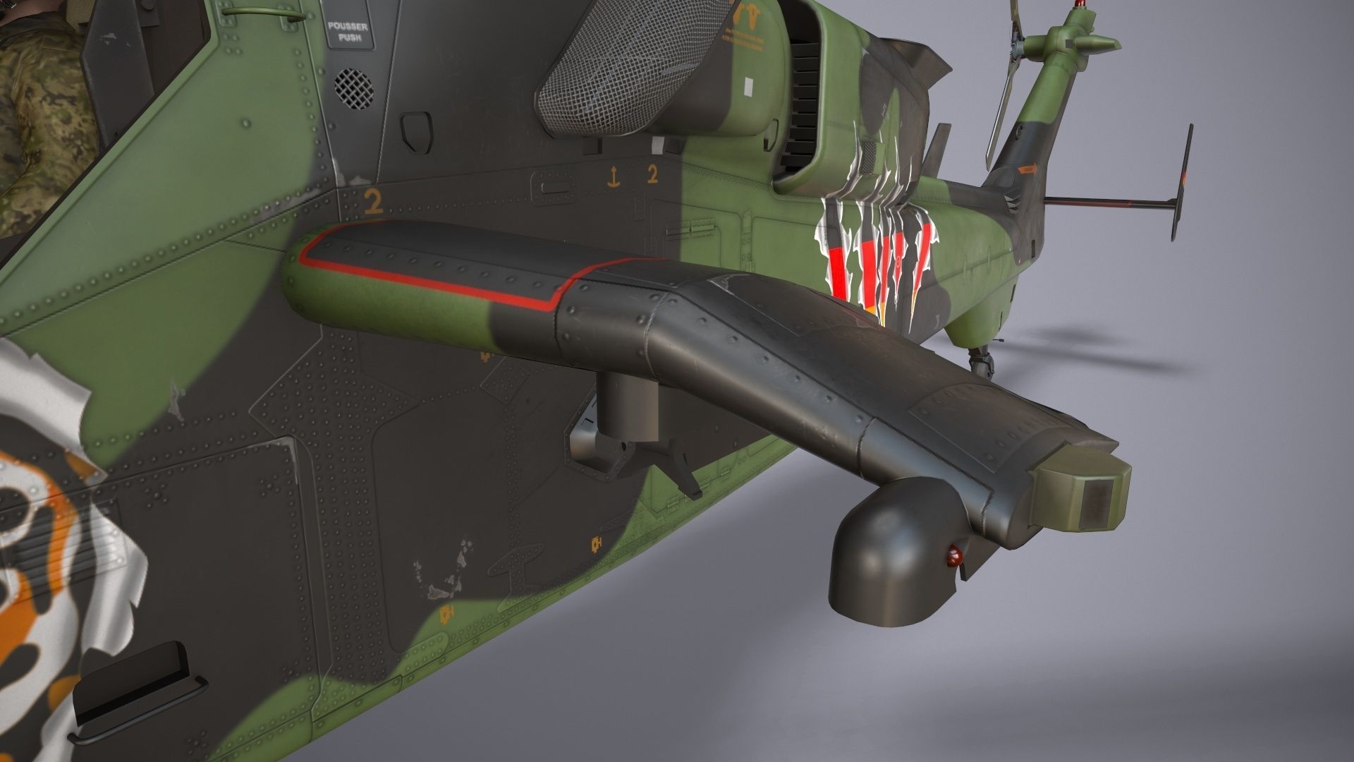  EC-665 Tiger HAC Germany Basic Animation Low-poly 3D model_11