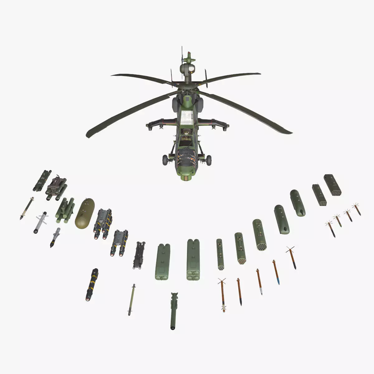  EC-665 Tiger HAC Germany Basic Animation Low-poly 3D model_0