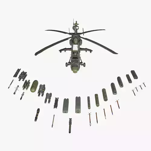  EC-665 Tiger HAC Germany Basic Animation Low-poly 3D model