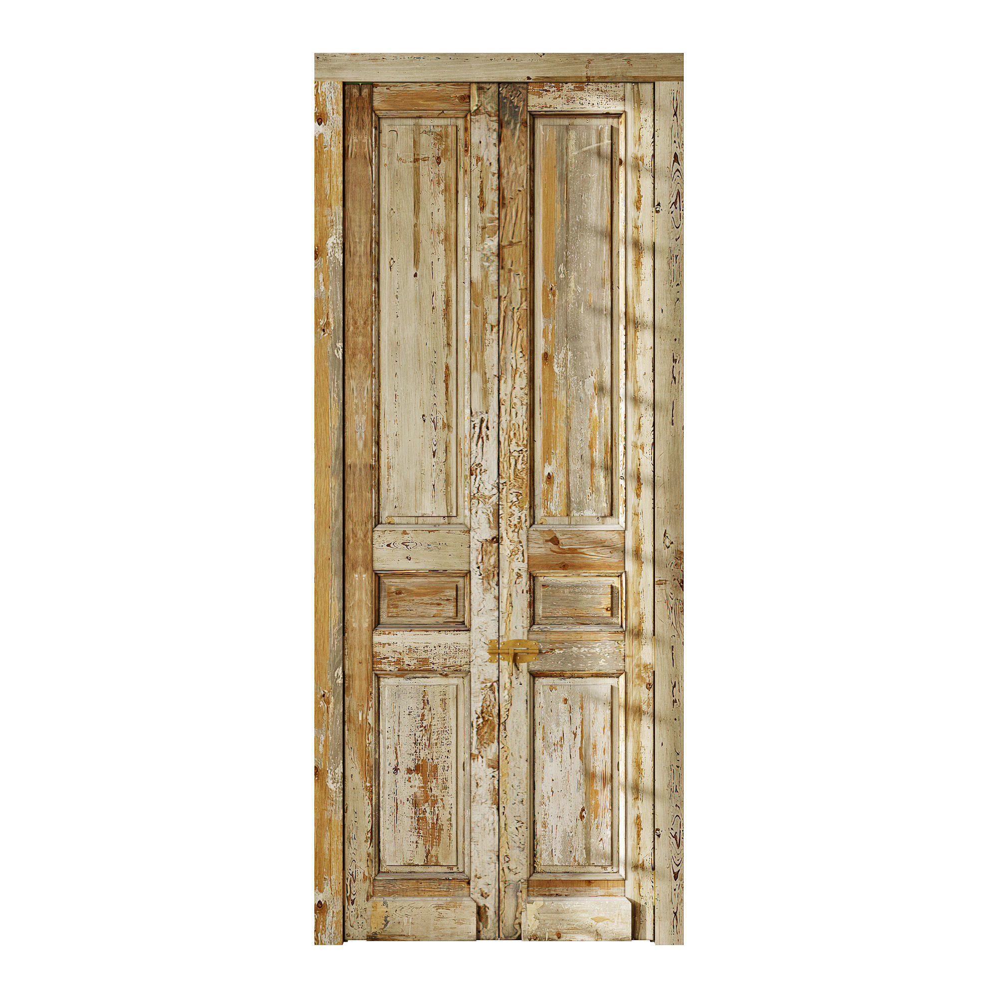 Old classic door 005 3D model_3