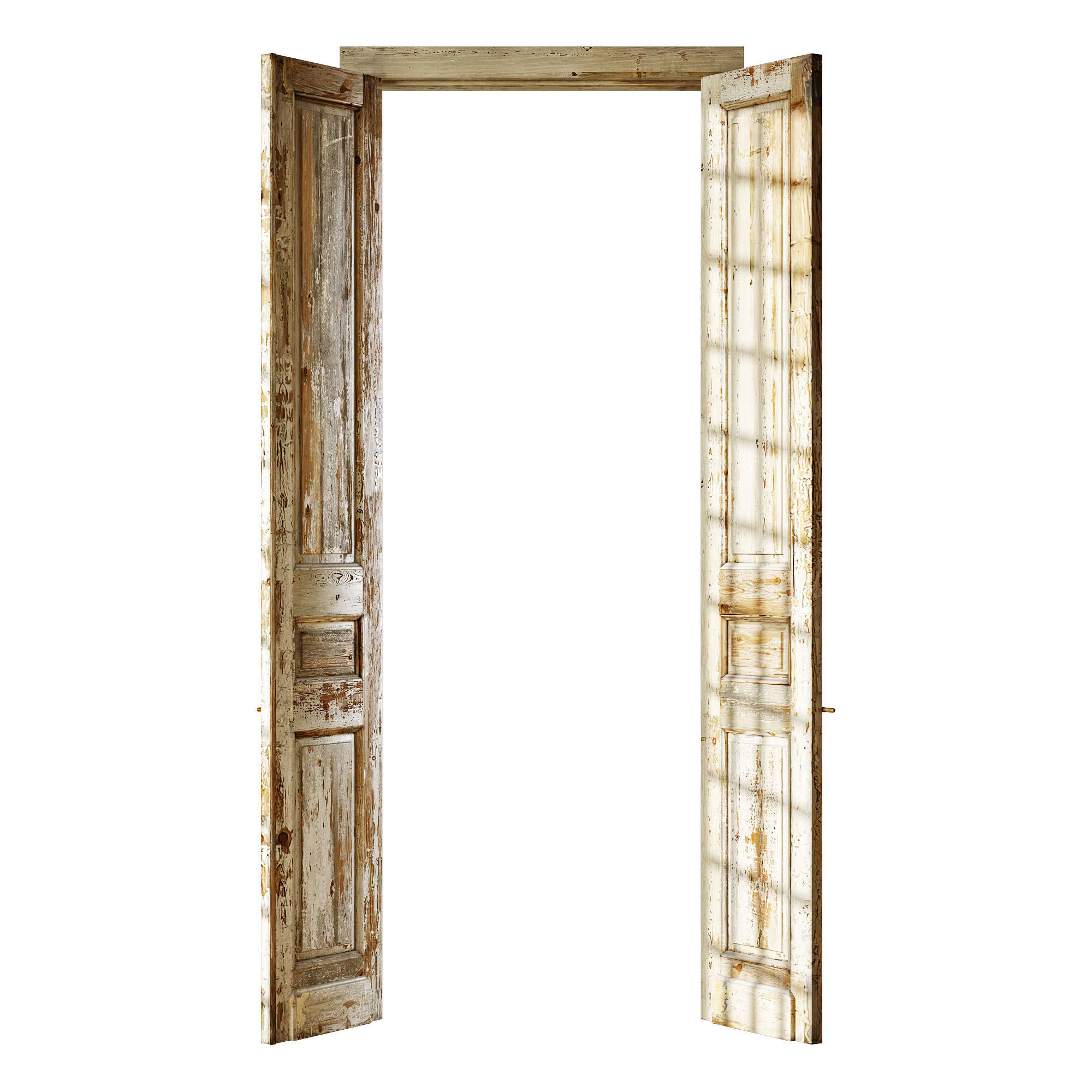Old classic door 005 3D model_4