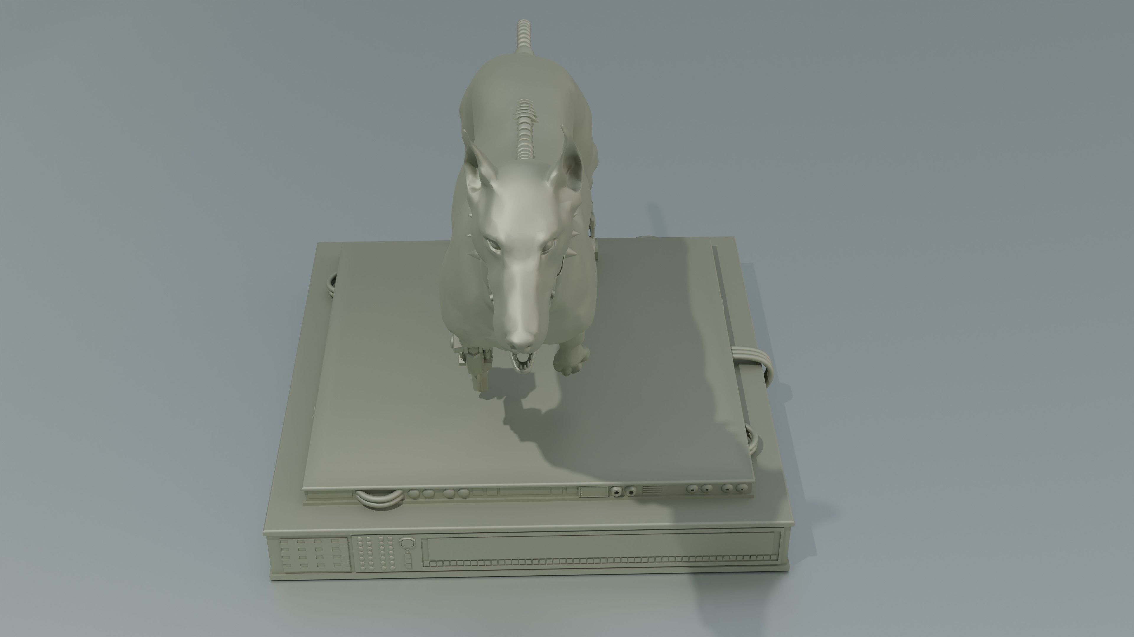 Cyborg Dog Doberman 3D print model_3