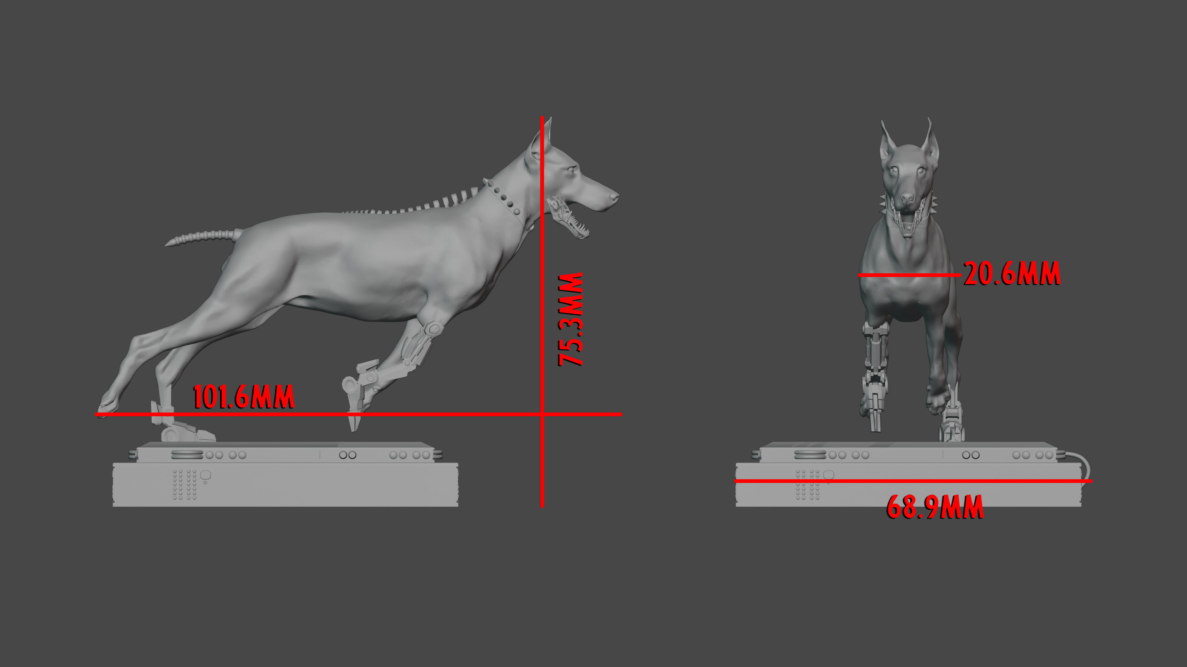 Cyborg Dog Doberman 3D print model_8