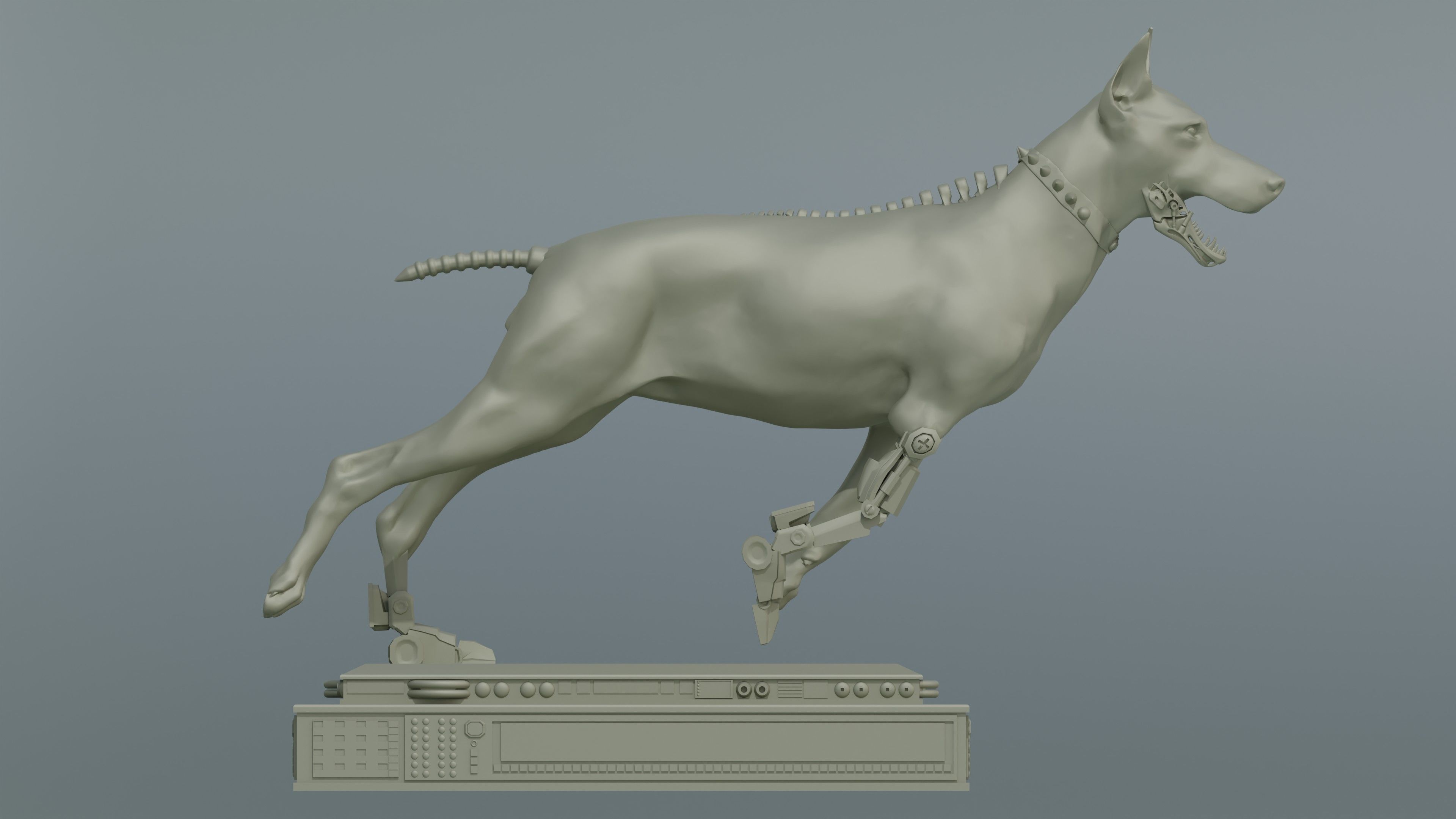 Cyborg Dog Doberman 3D print model_6