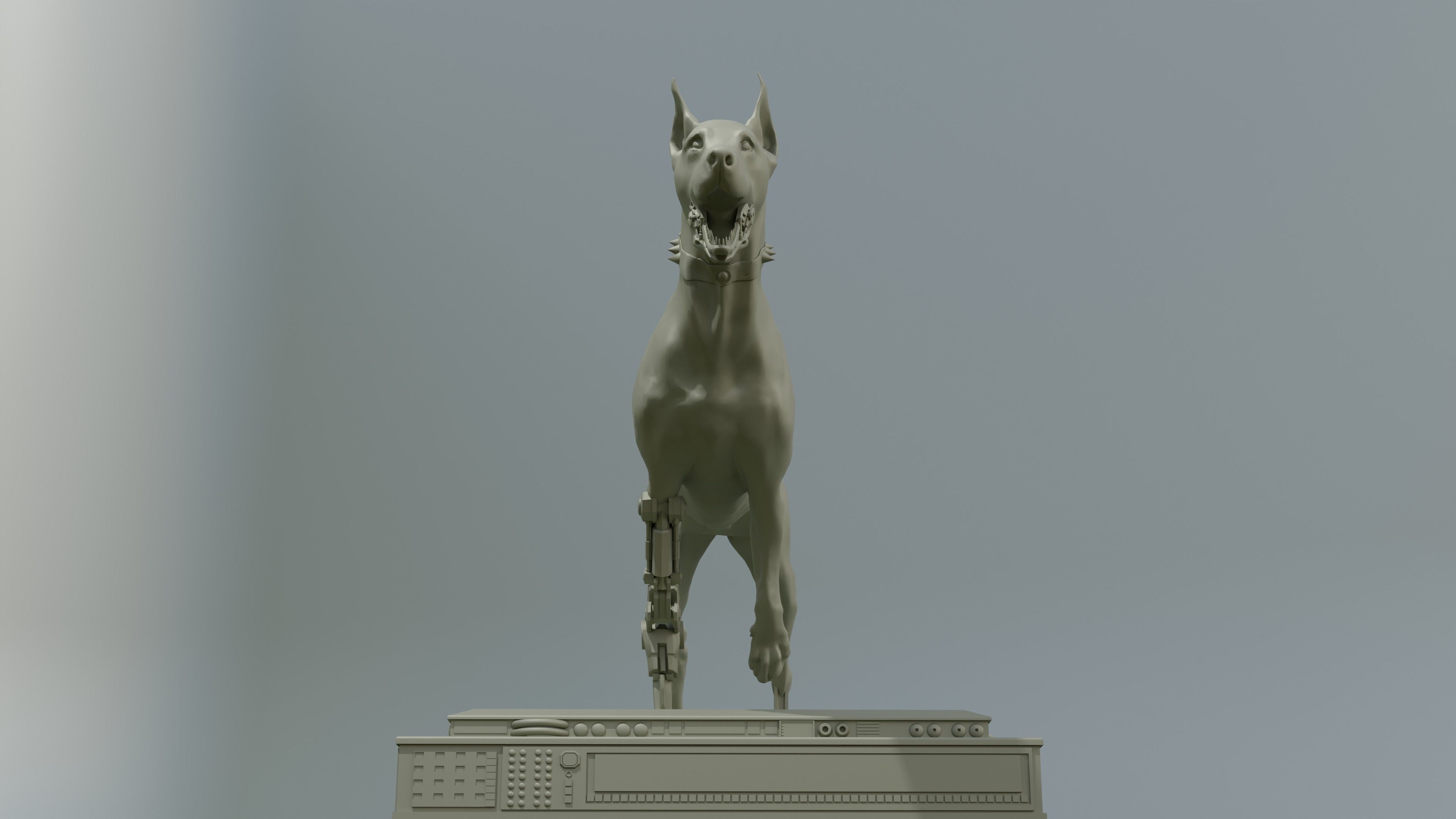 Cyborg Dog Doberman 3D print model_4