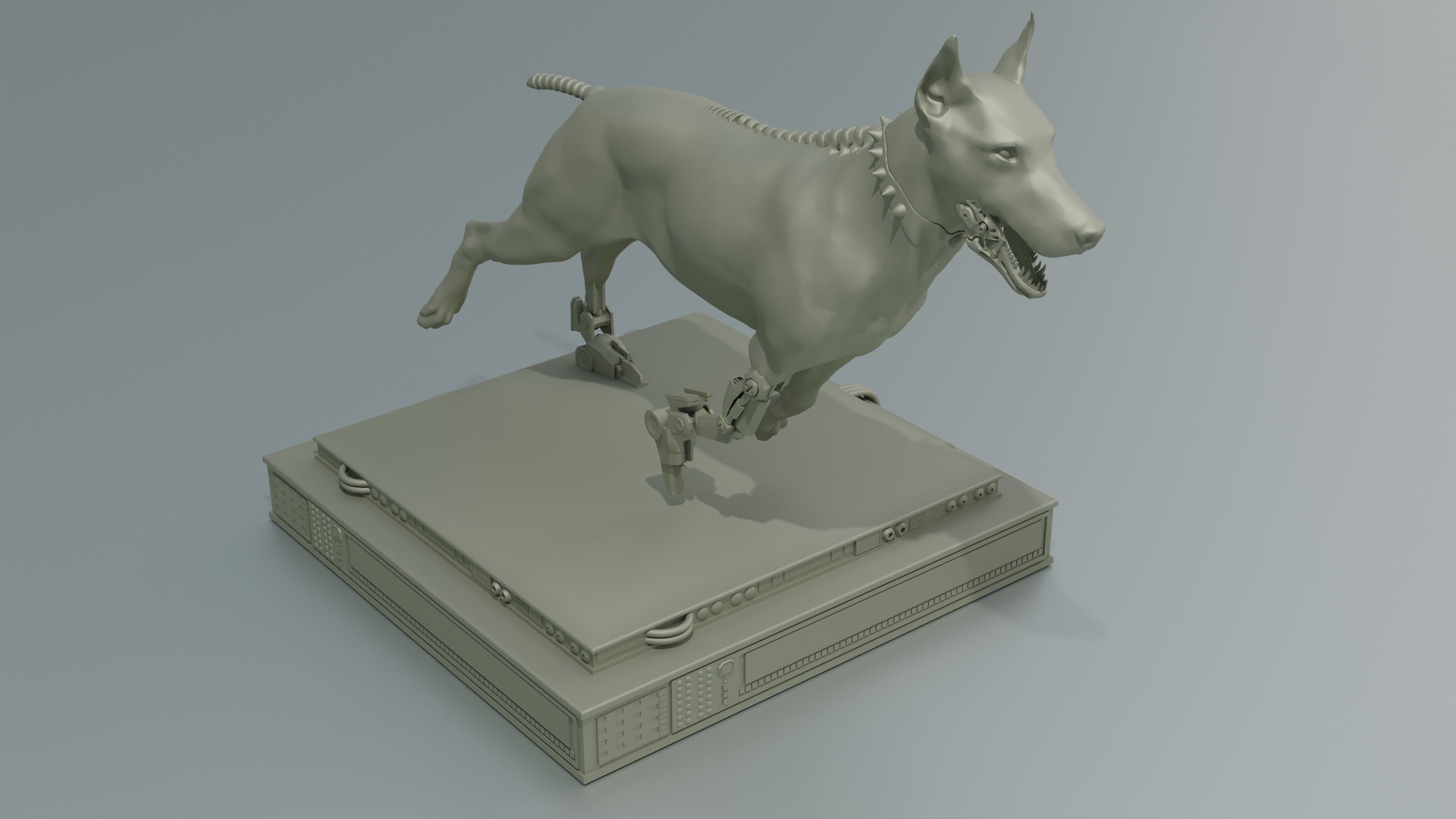 Cyborg Dog Doberman 3D print model_2