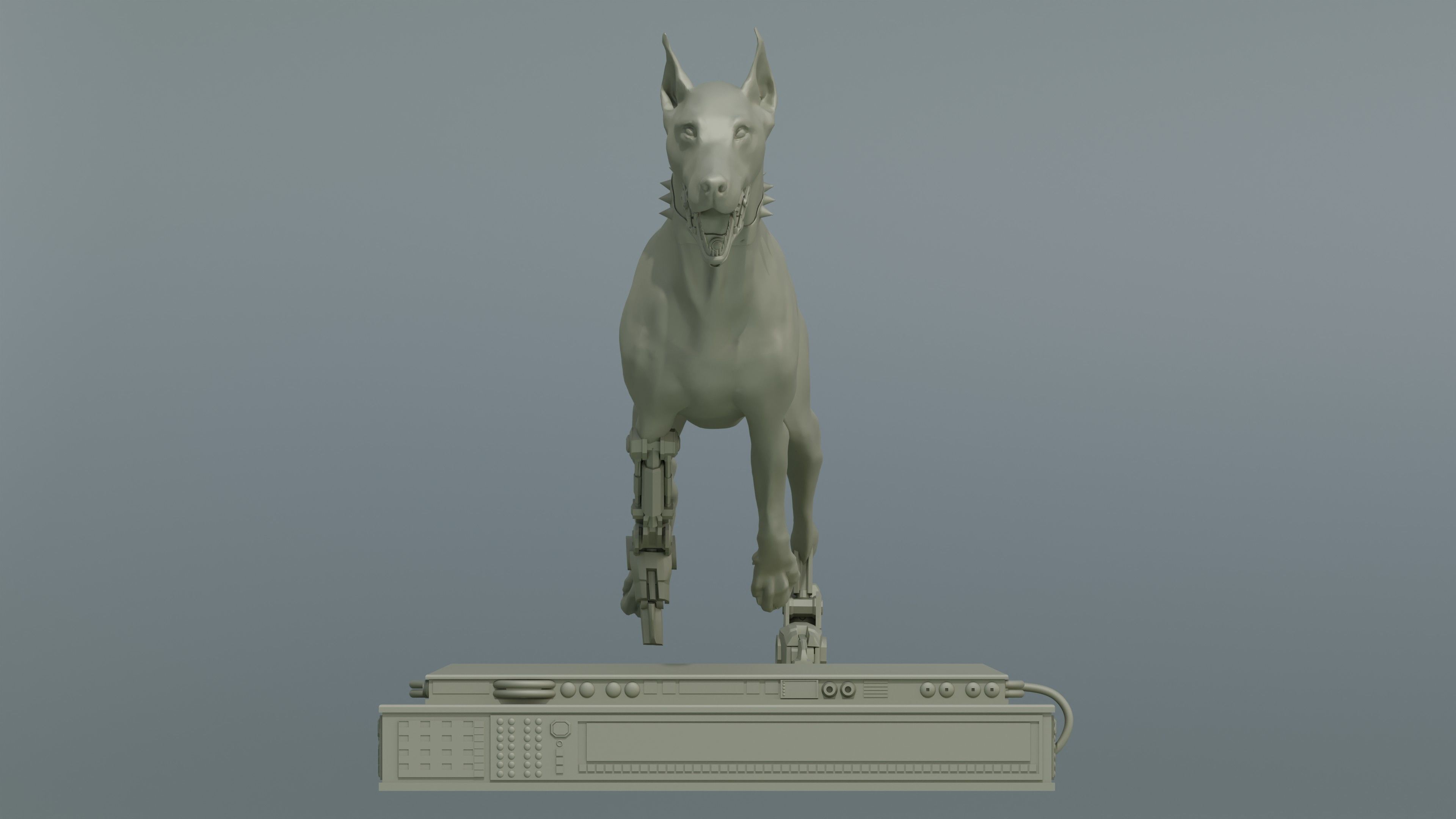 Cyborg Dog Doberman 3D print model_5