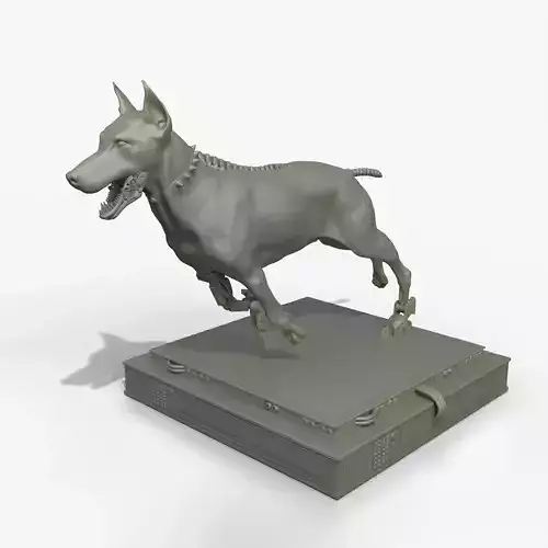 Cyborg Dog Doberman 3D print model