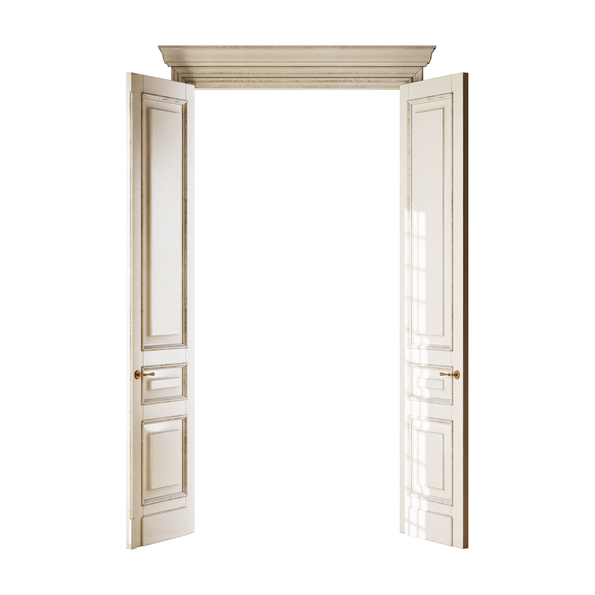 Old classic door 006 3D model_3