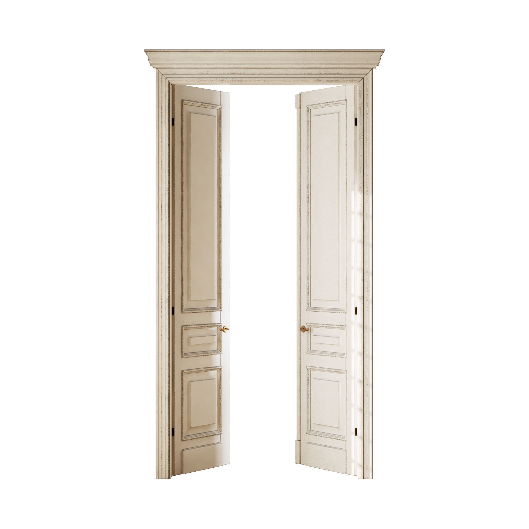Old classic door 006 3D model_4