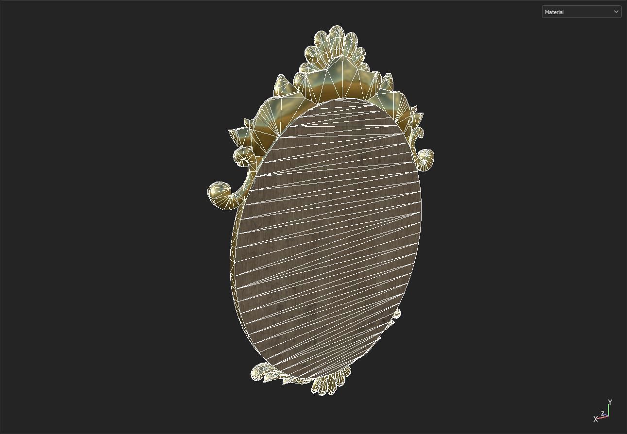 Mirror Low-poly 3D model_7