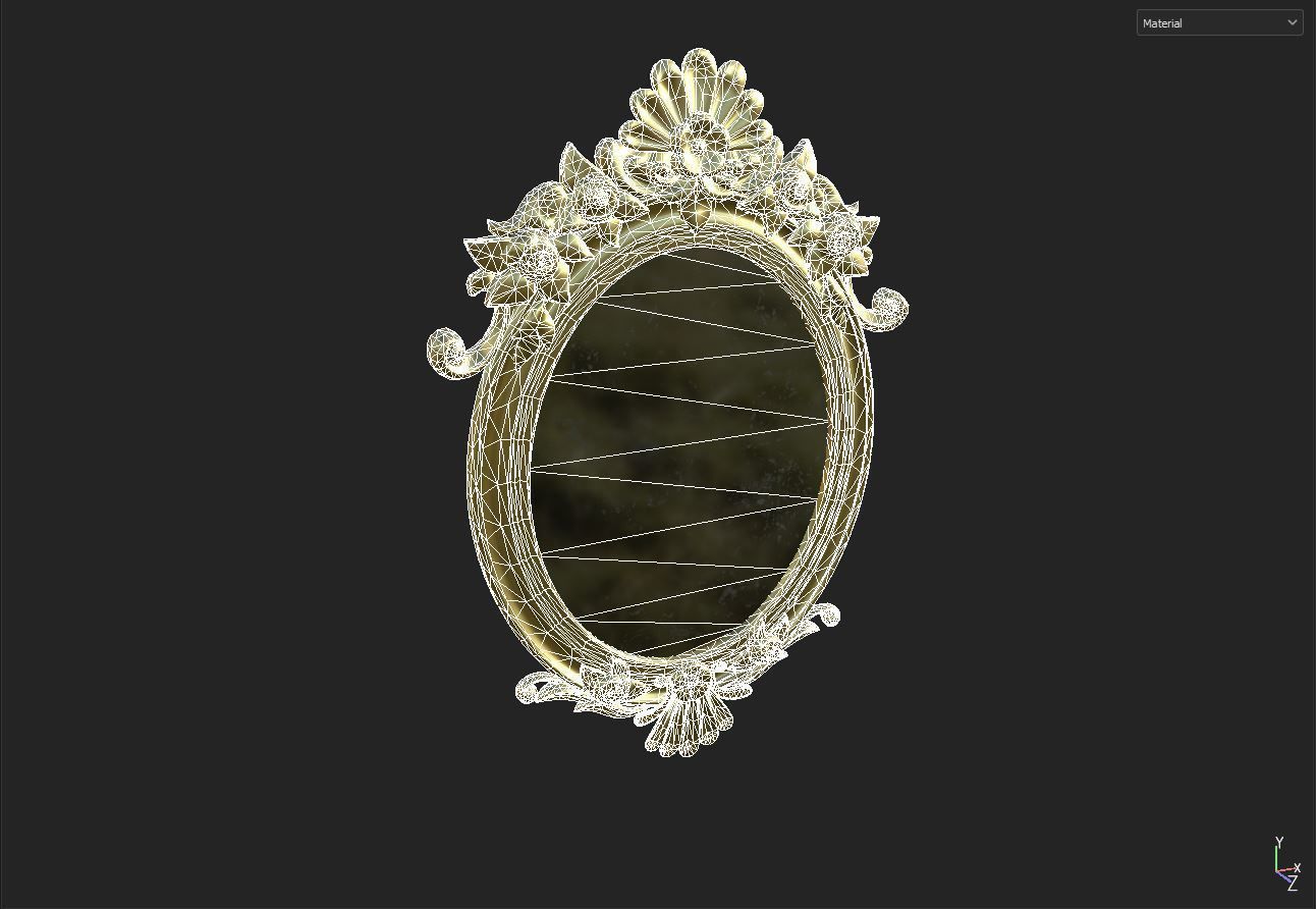Mirror Low-poly 3D model_5