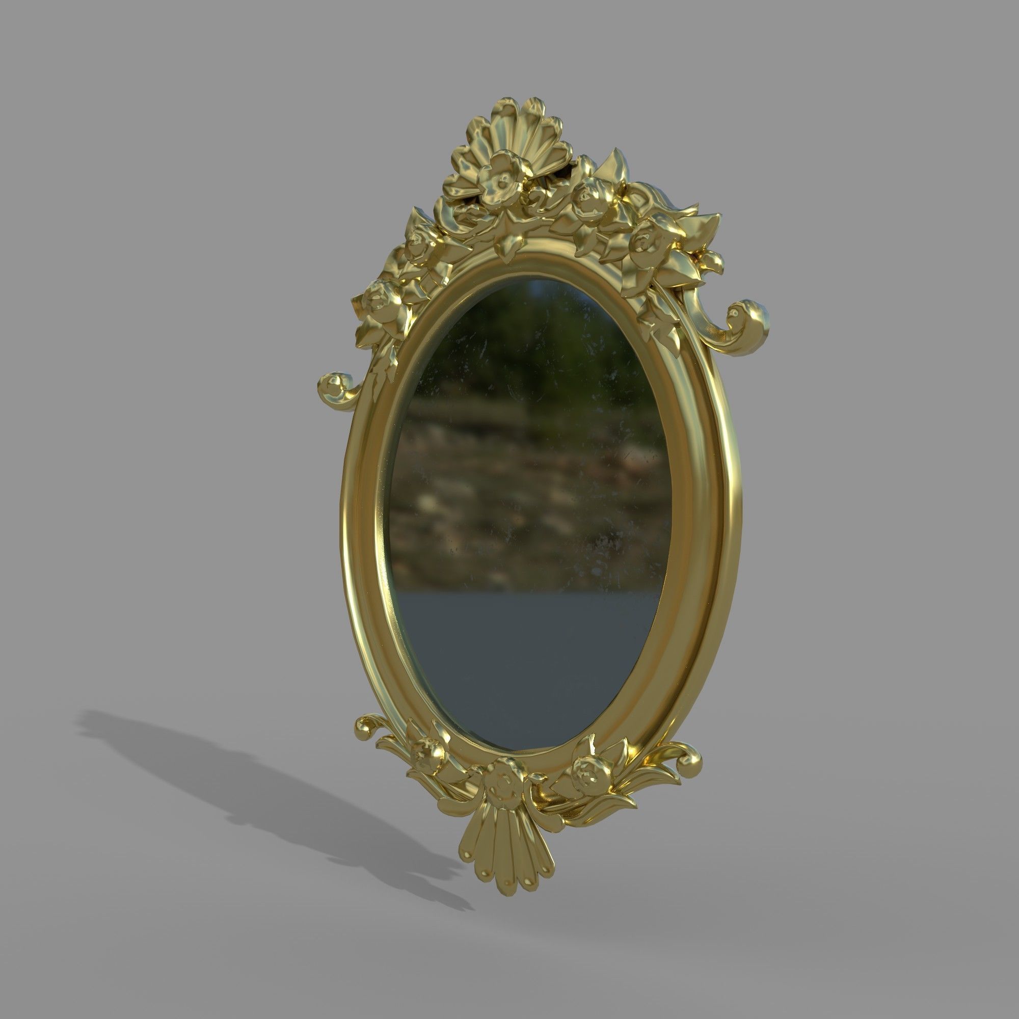 Mirror Low-poly 3D model_1
