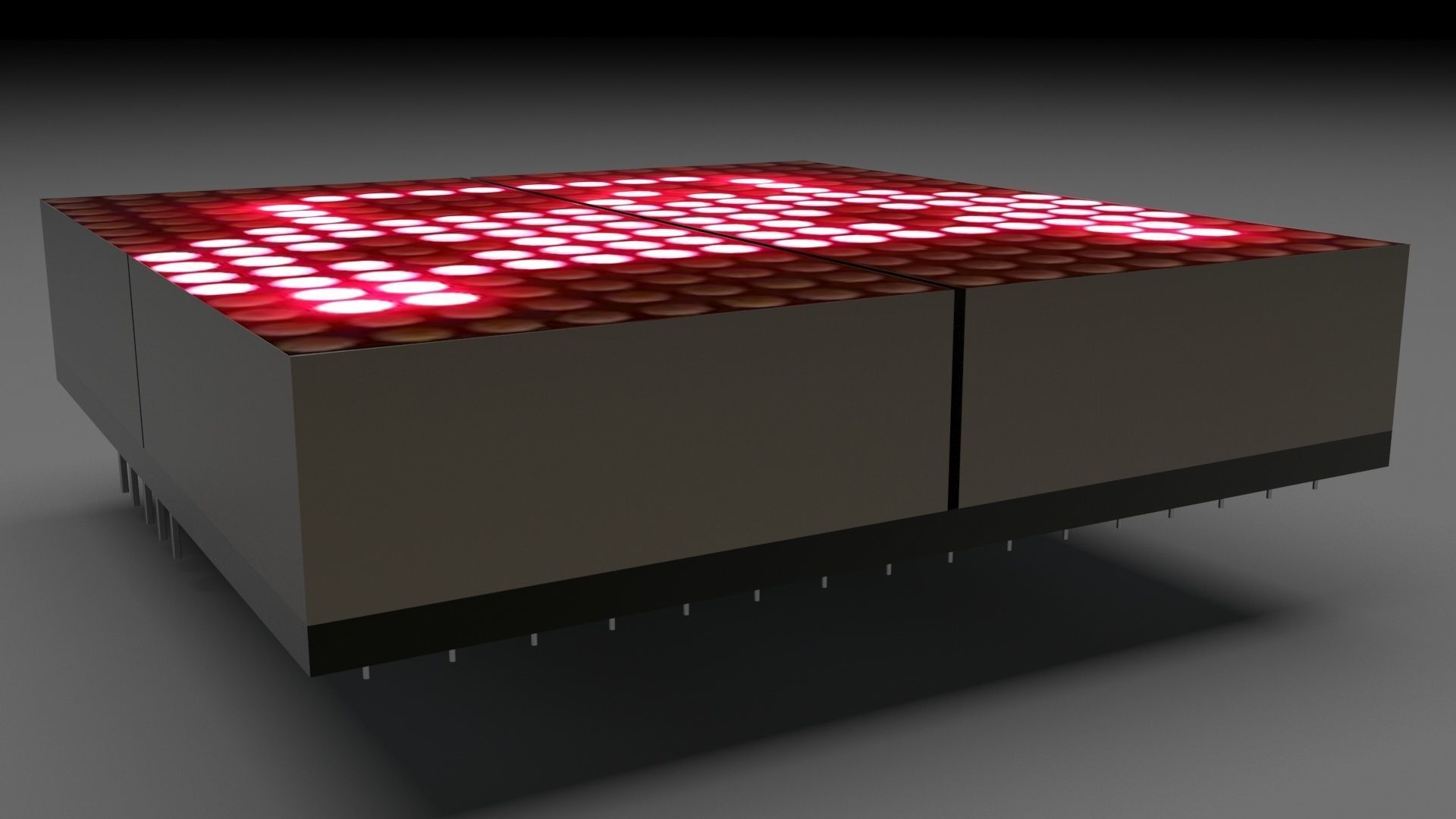 Illuminated LED Dot Matrix Display 3D model_6