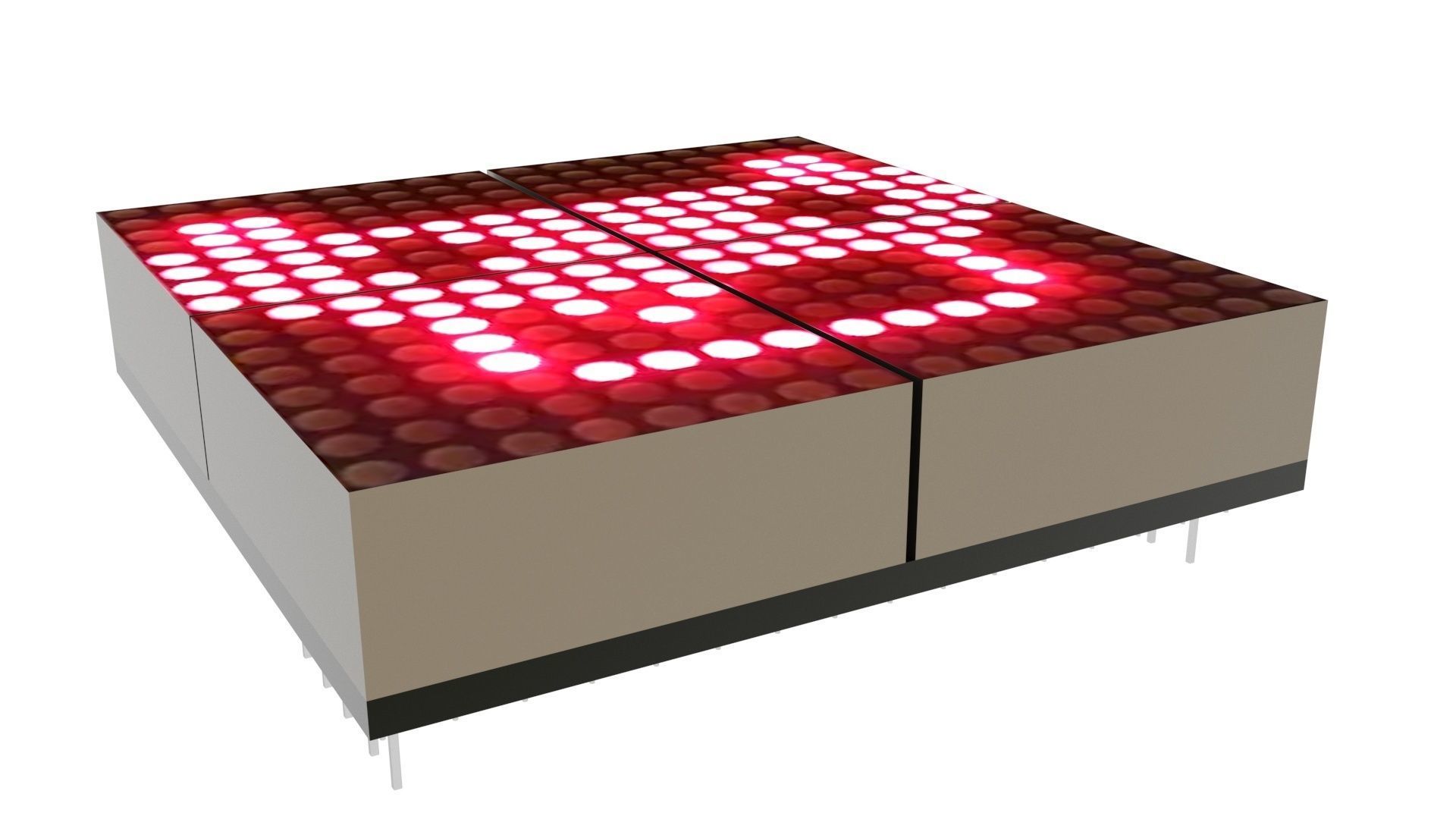 Illuminated LED Dot Matrix Display 3D model_12