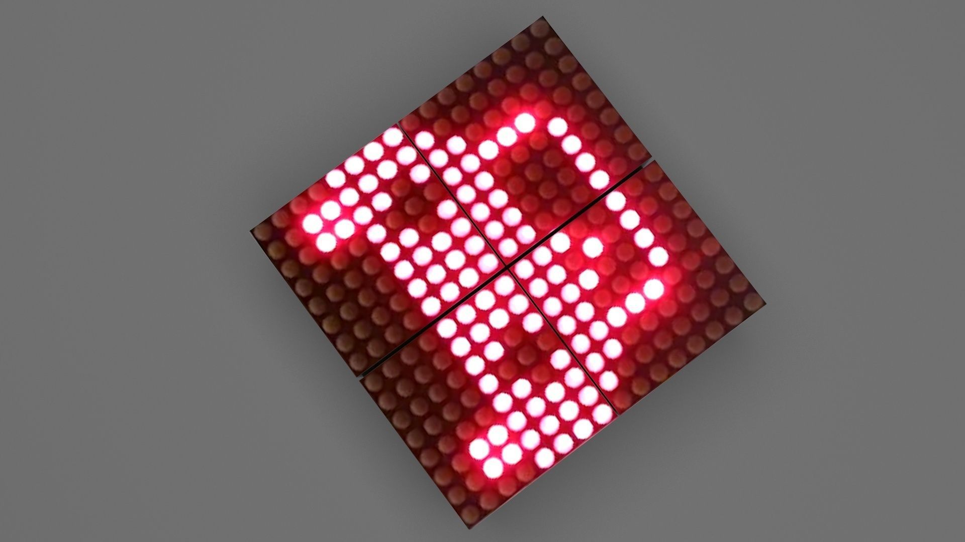 Illuminated LED Dot Matrix Display 3D model_1