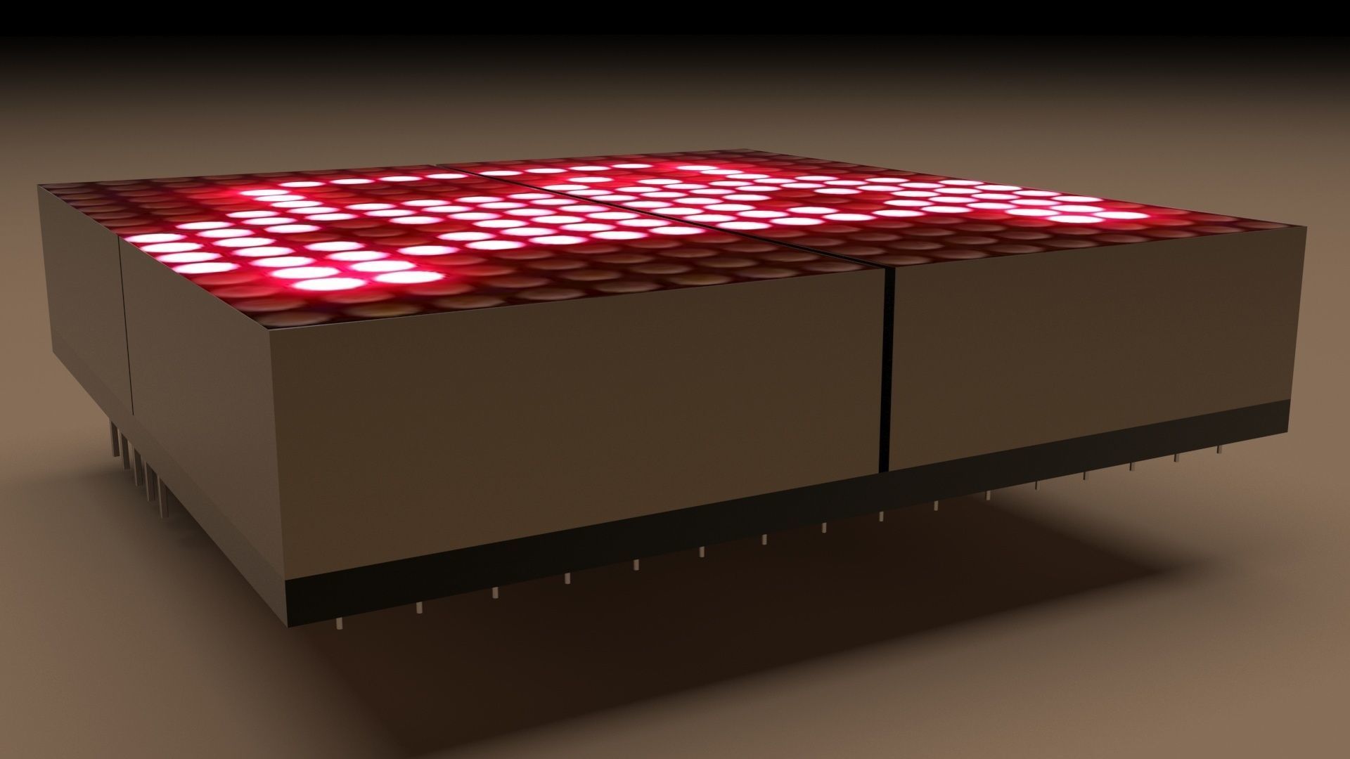 Illuminated LED Dot Matrix Display 3D model_8