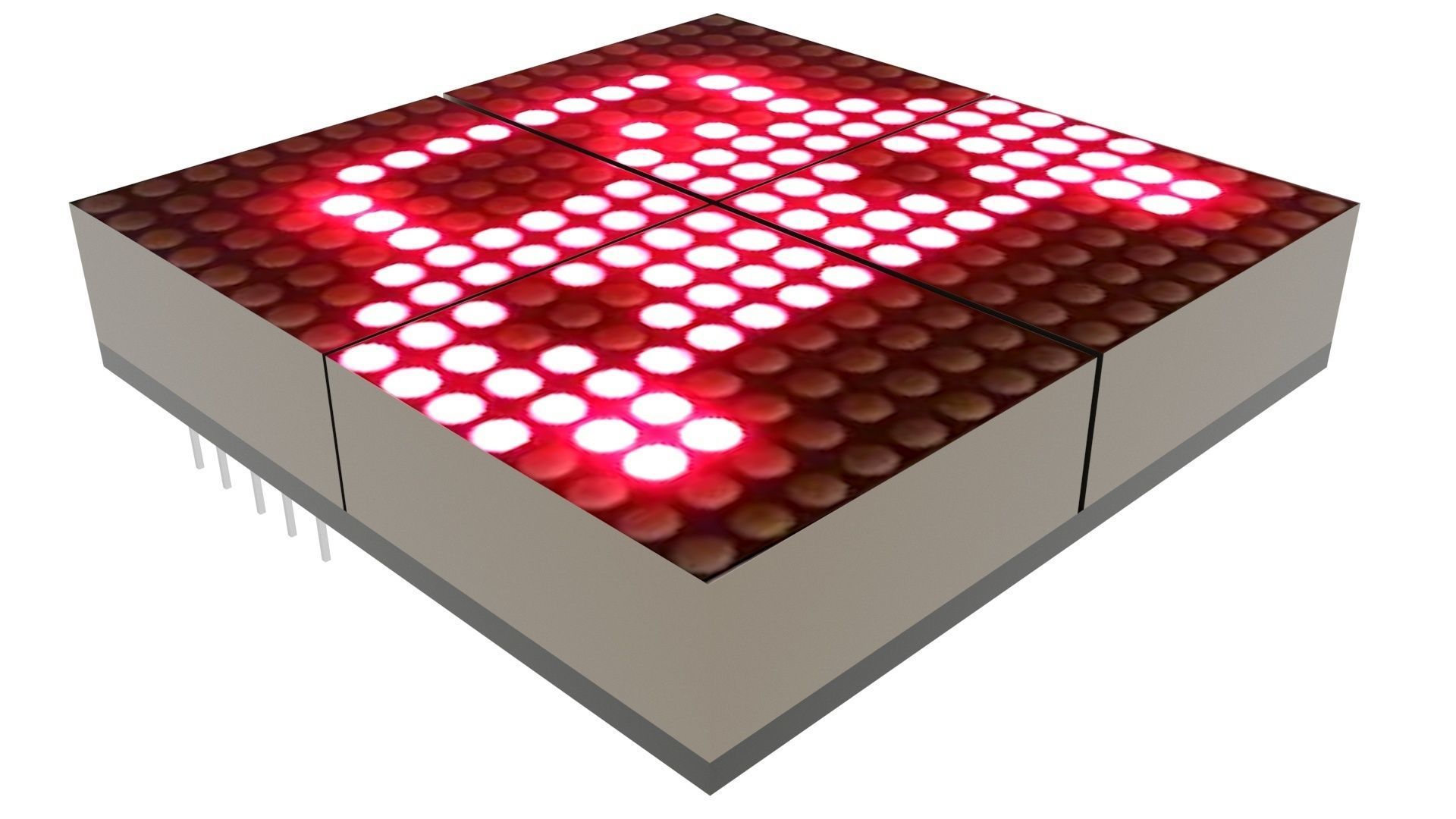 Illuminated LED Dot Matrix Display 3D model_10