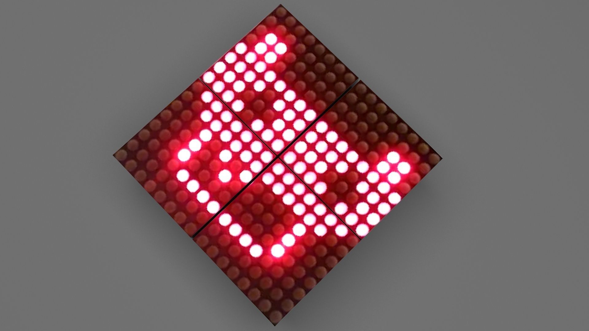 Illuminated LED Dot Matrix Display 3D model_3