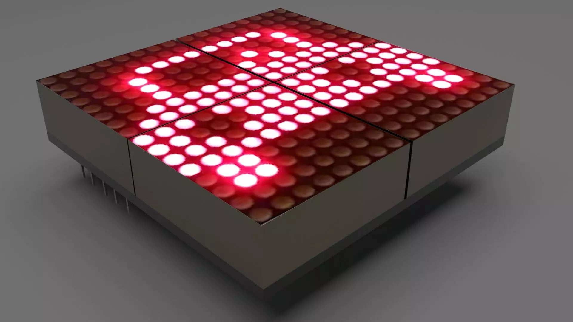 Illuminated LED Dot Matrix Display 3D model_0