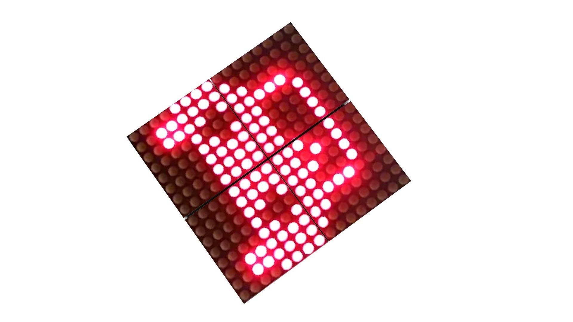 Illuminated LED Dot Matrix Display 3D model_11