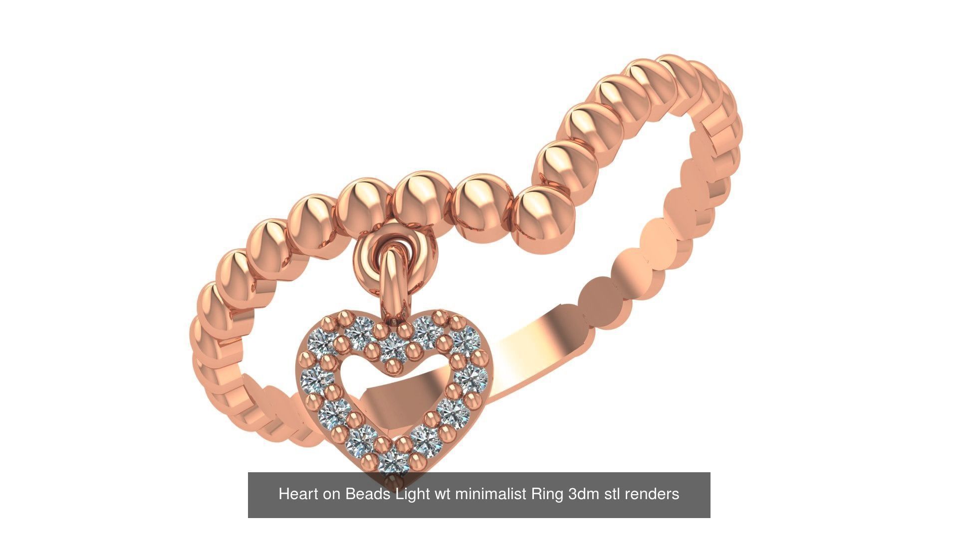 25 Heart Love Valentine Ring 3dm stl renders details 3D Model Collection_5