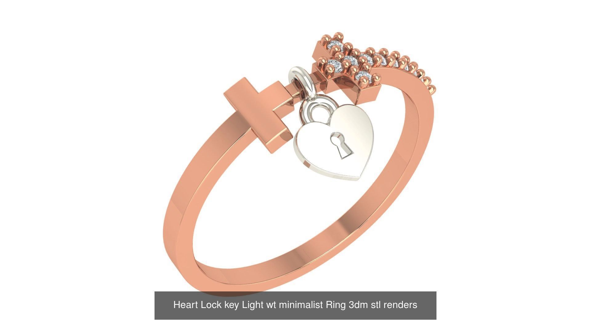 25 Heart Love Valentine Ring 3dm stl renders details 3D Model Collection_17