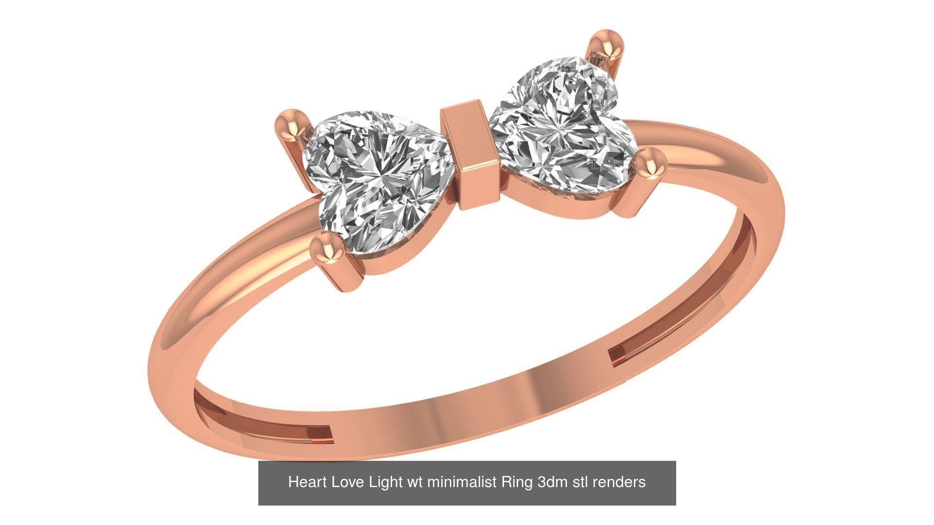 25 Heart Love Valentine Ring 3dm stl renders details 3D Model Collection_11
