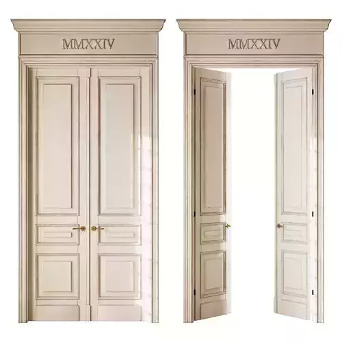 Old classic door 007 3D model