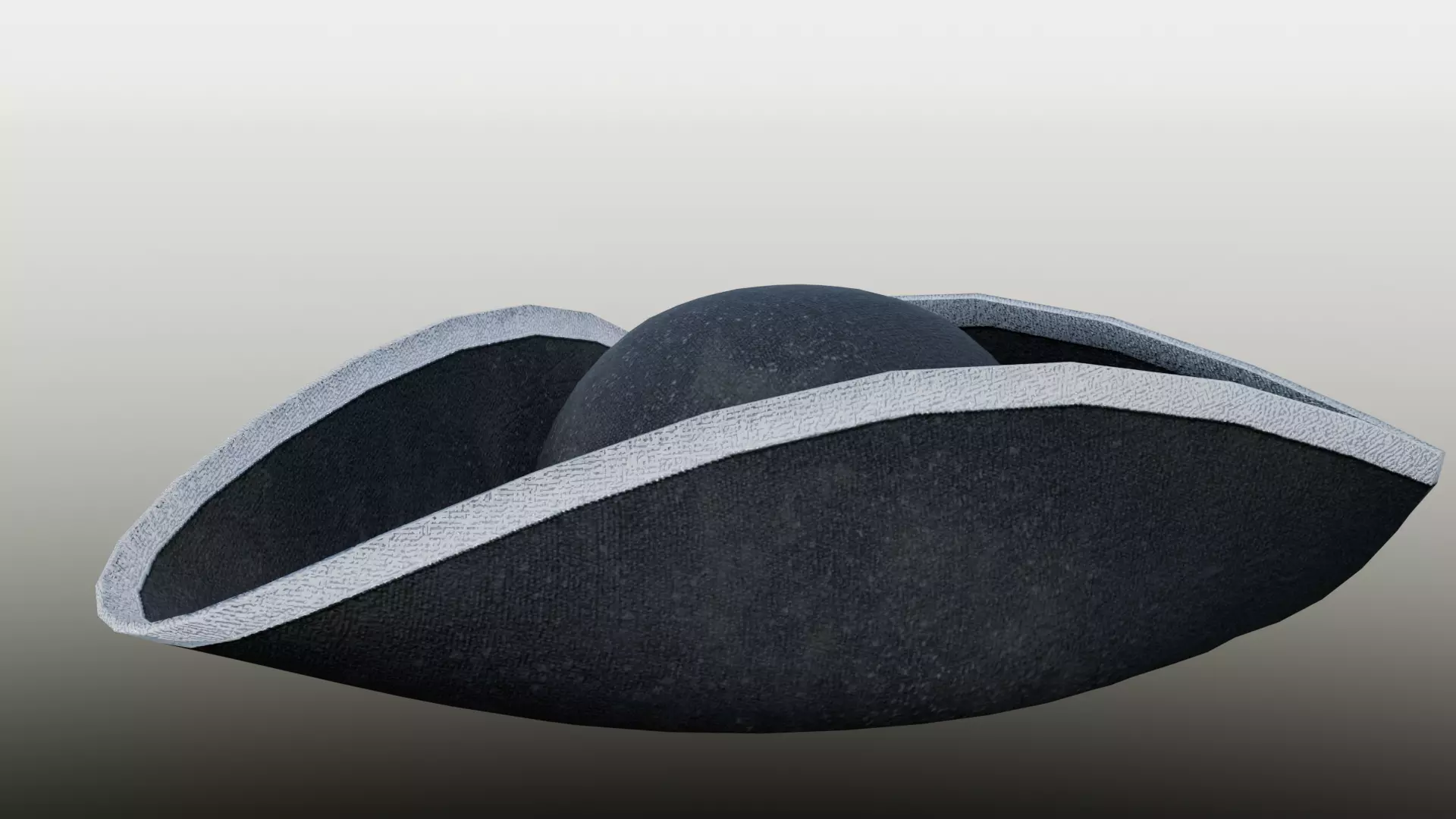 Low poly game ready tricorne hat Low-poly 3D model_0