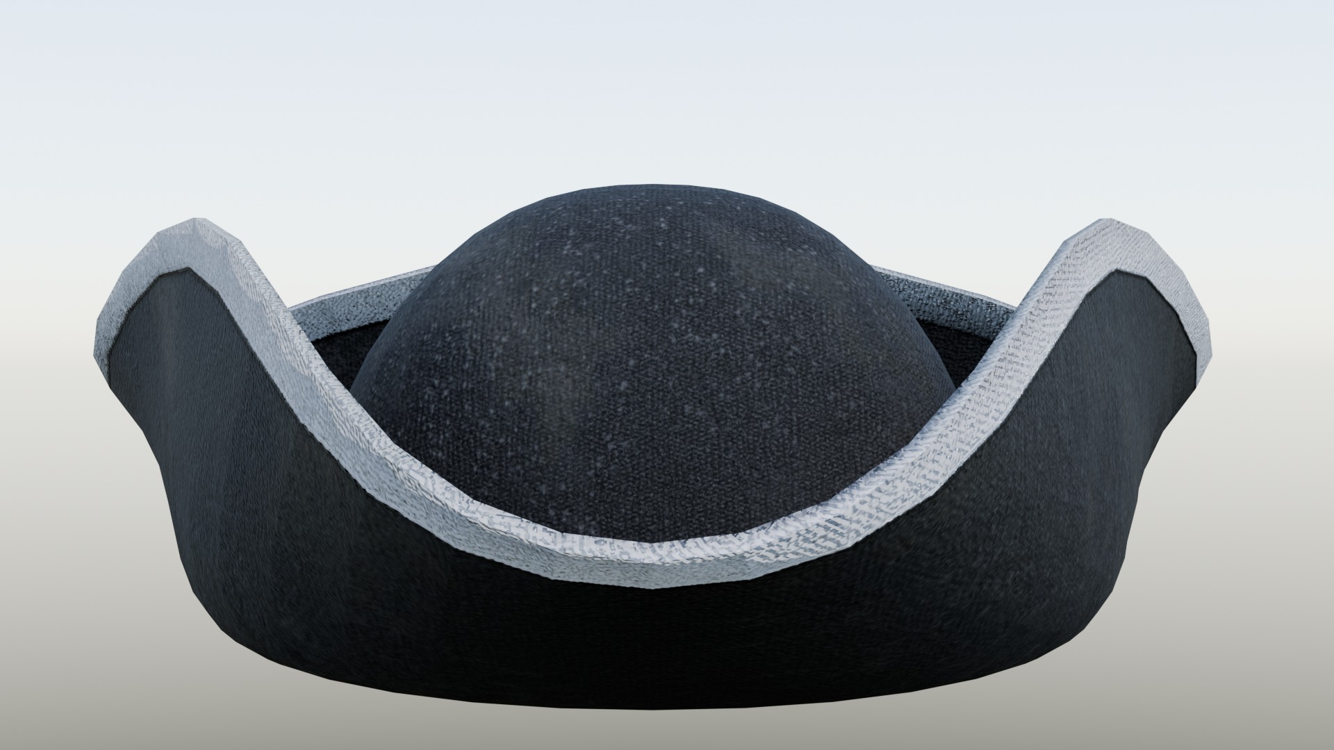 Low poly game ready tricorne hat Low-poly 3D model_3