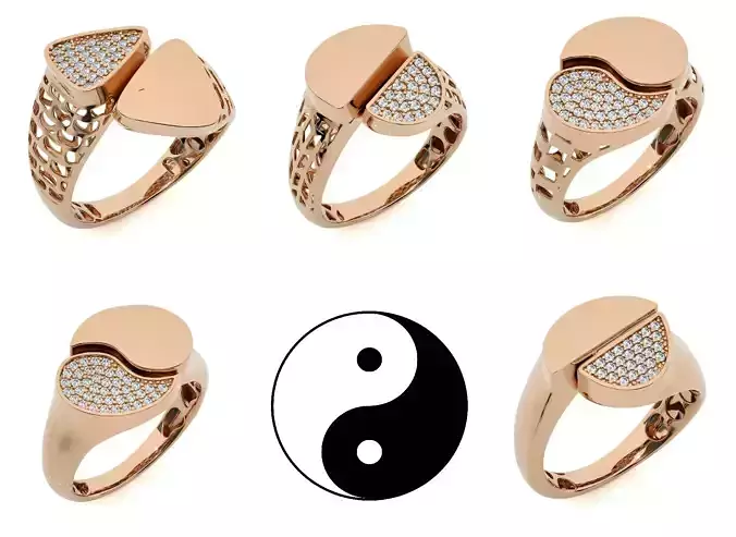 5  Yin and Yang Rings 