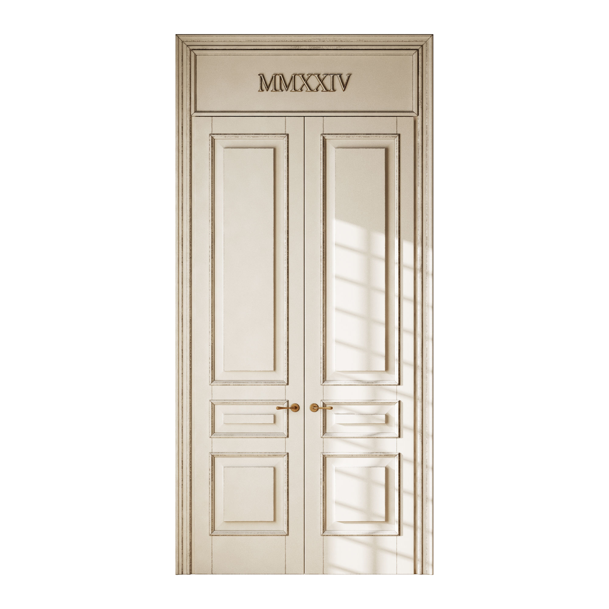 Old classic door 008 3D model_2
