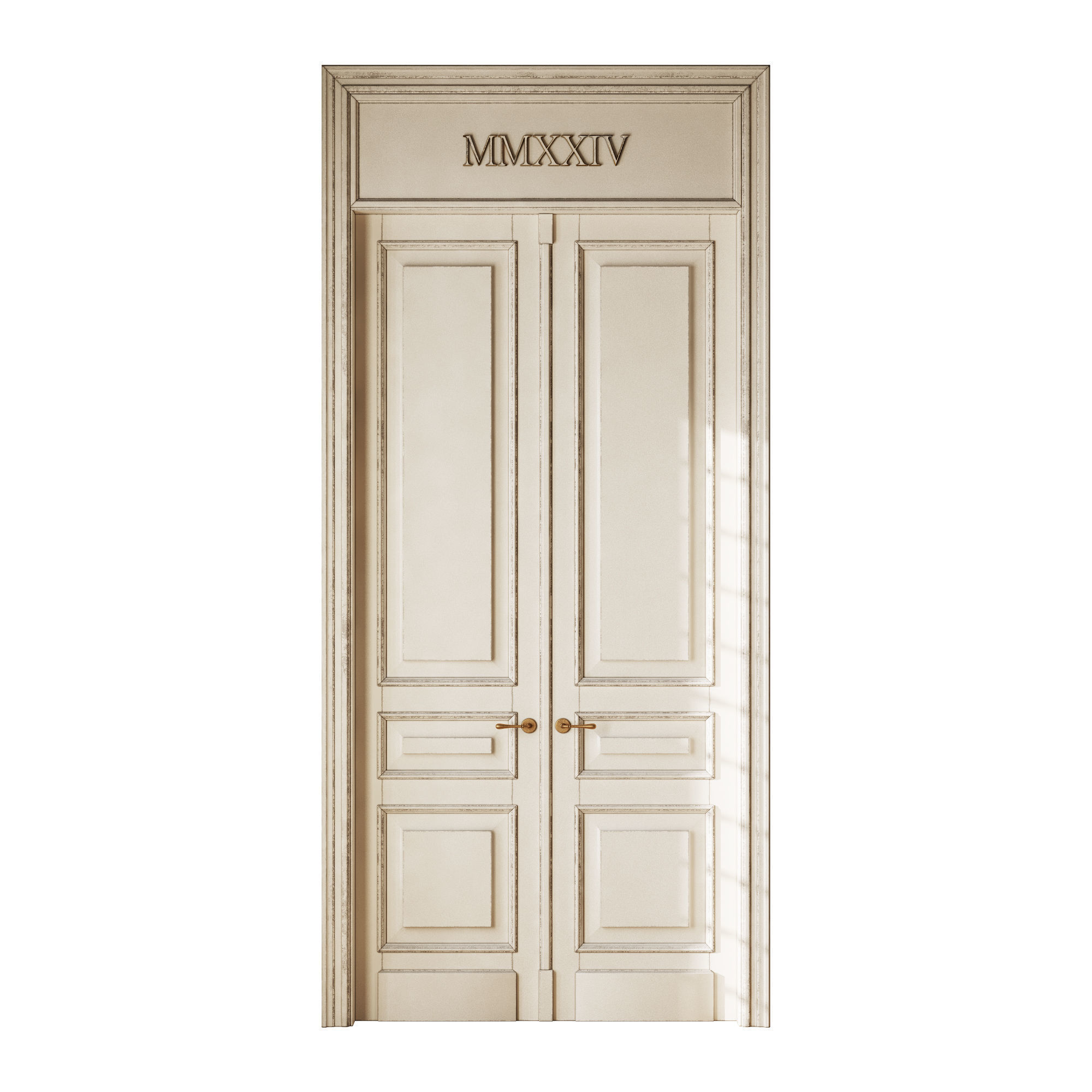 Old classic door 008 3D model_1