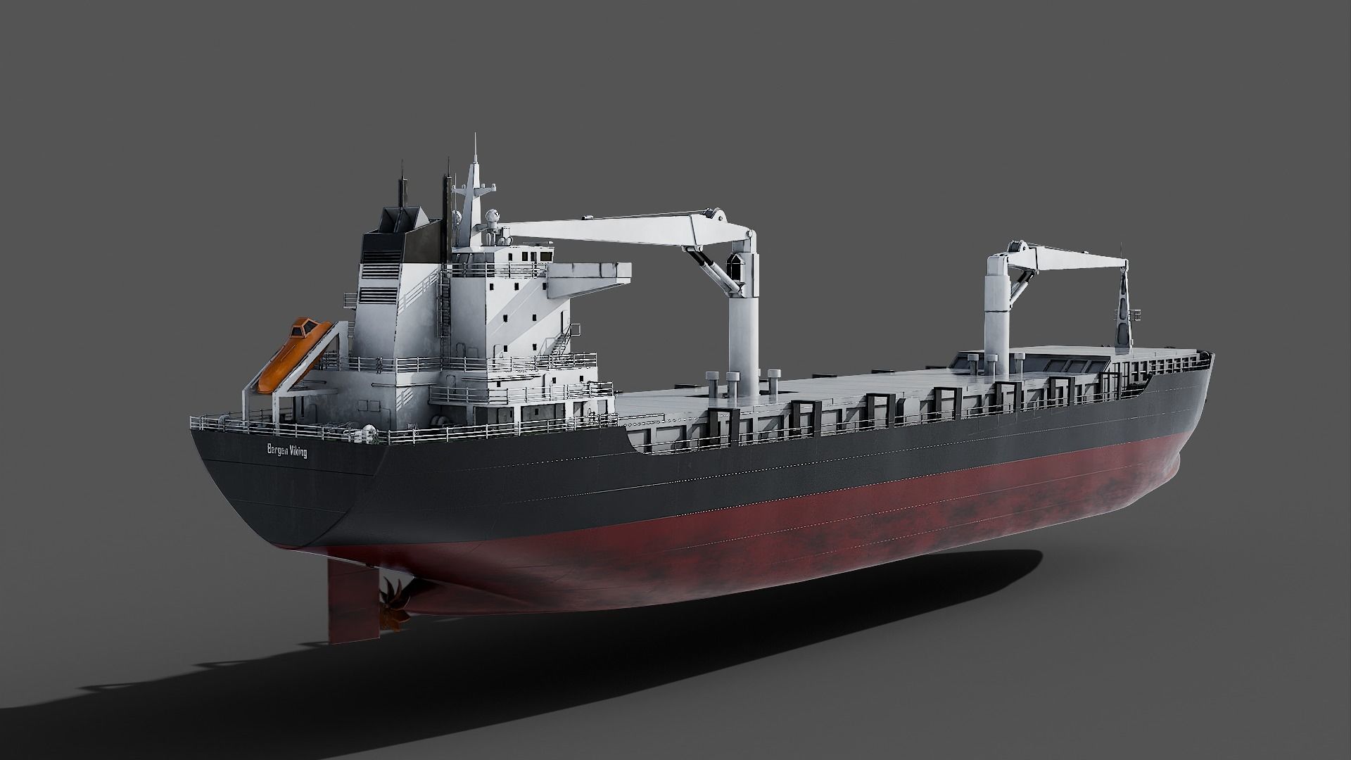 Cargo Ship Low-poly 3D model_3