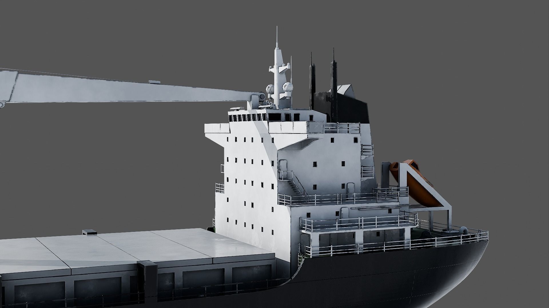 Cargo Ship Low-poly 3D model_5