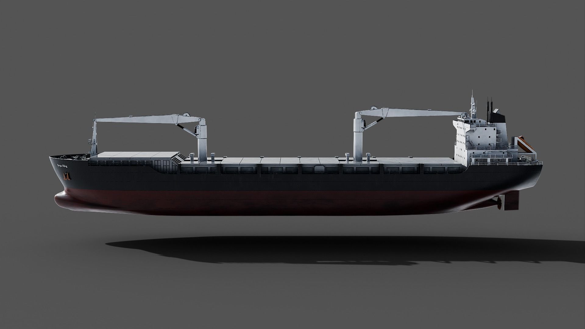 Cargo Ship Low-poly 3D model_7
