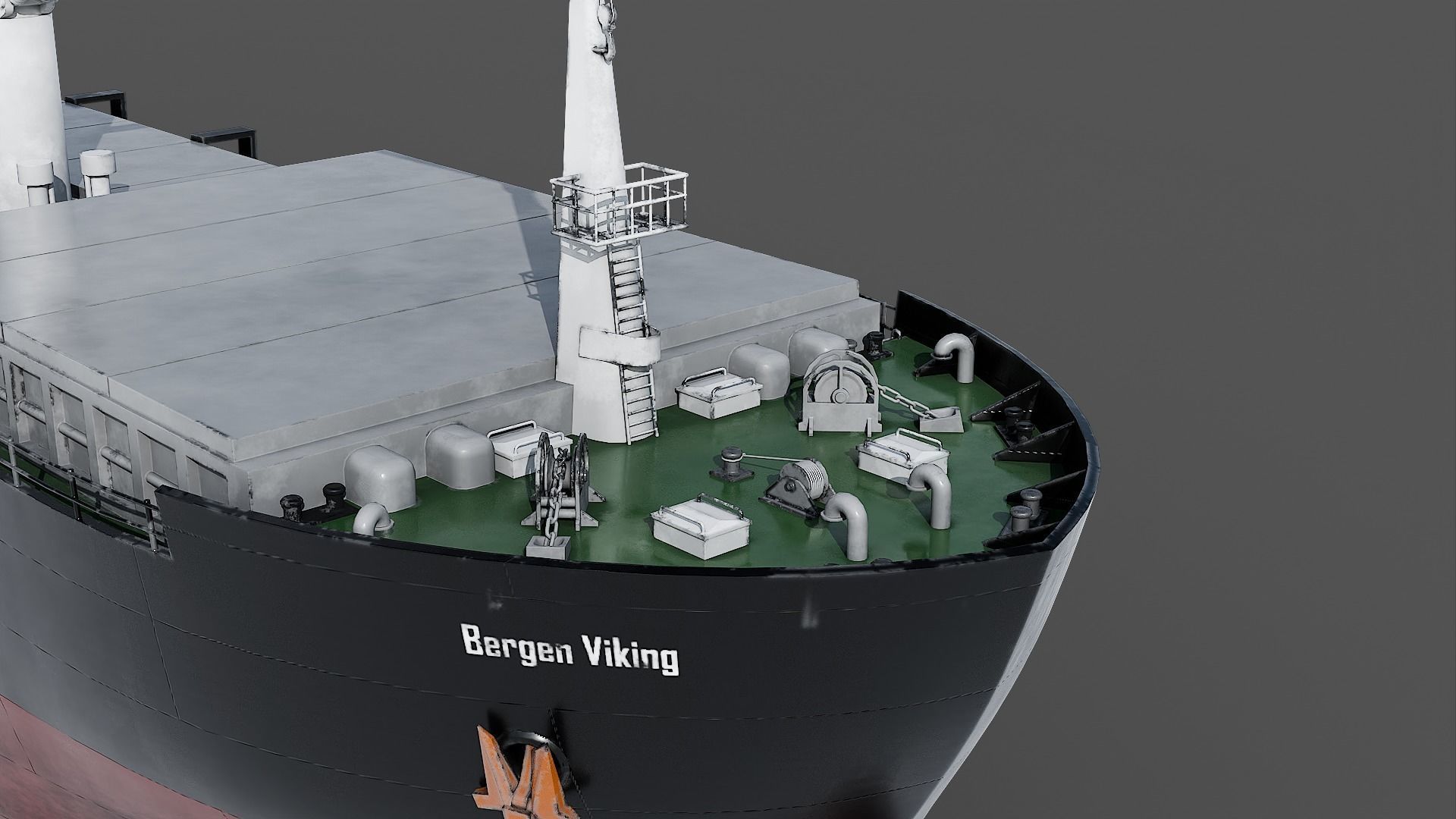 Cargo Ship Low-poly 3D model_6